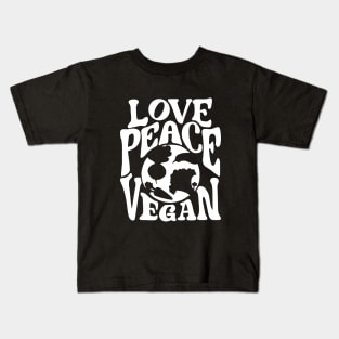 Love Peace Vegan Vegetarian Vegan Healthy Lifestyle | Save The Planet Kids T-Shirt